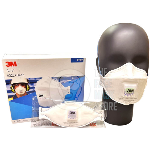 thumnail for 3M Aura 9322+ Gen3 FFP2 Respirator Face Mask