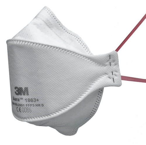 3M Aura 1863+ FFP3 Type IIR Unvalved Respirator Face Mask