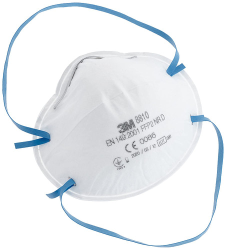 3M 8810 FFP2 Face Mask Respirator Non-Valved (Single Mask)