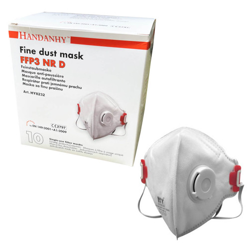 Handanhy HY8232 FFP3 Face Mask Respirator Box of 10 and single mask