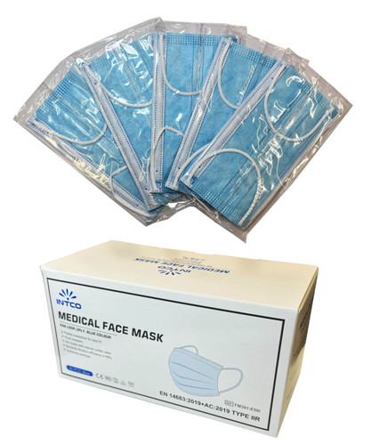 Intco Single Sealed Type IIR Masks 3 Ply - Box of 50