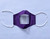 Reusable Clear Face Covering  with Transparent Window Purple Design