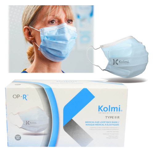 Kolmi Type II R Ear Loop Disposable Face Mask PPE Thumbnail