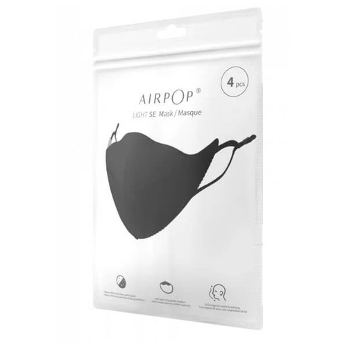 Airpop Light SE Reusable Face Mask in Black - 4 Pack