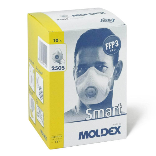 Moldex 2505 FFP3 Valved Smart Face Masks - Box of 10