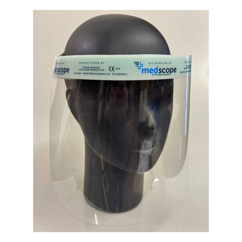 Mediscope Face Shield Plastic Anti-Fog with Foam Headband