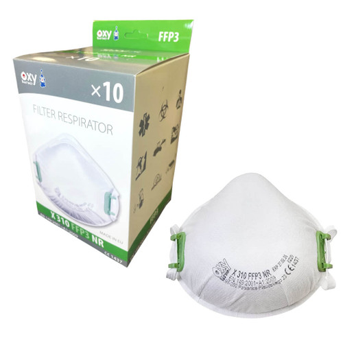 Box and Single Oxyline X 310 FFP3 Respirator Mask - Box of 10