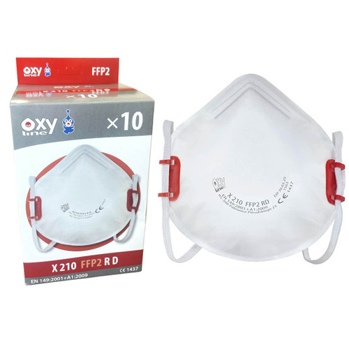 Box and Single Oxyline X 210 FFP3 Reusable Respirator Mask  - Box of 10