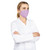 Woman Wearing Opharm Protective mask FFP2 purple