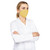 Woman wearing Opharm Protective mask FFP2 yellow