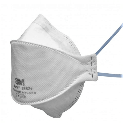 3M Aura 1862+ FFP2 Type IIR Unvalved Respirator Face Mask (Single Mask)