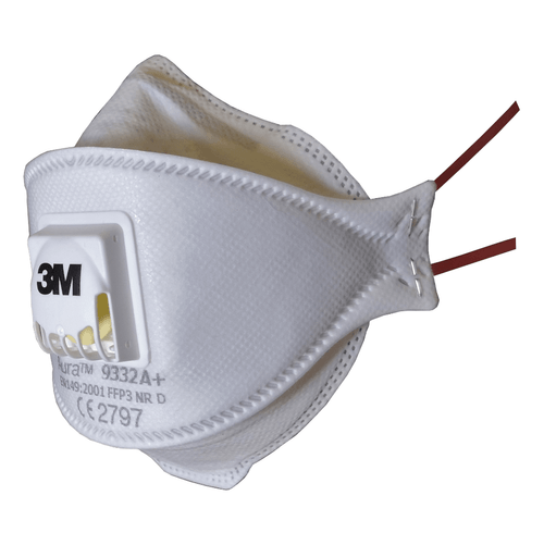 3M Aura 9332A+ FFP3 Valved Respirator Face Mask (Single Mask)