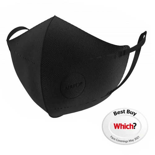 Airpop Pocket Reusable Face Mask Black - 2 Pack